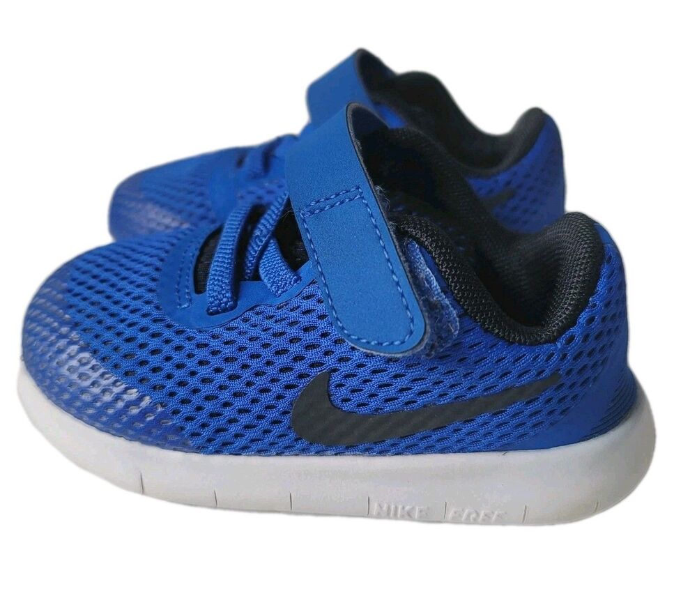 Nike Free Run TDV Kids Toddler Blue Sneakers Shoes Size 6C